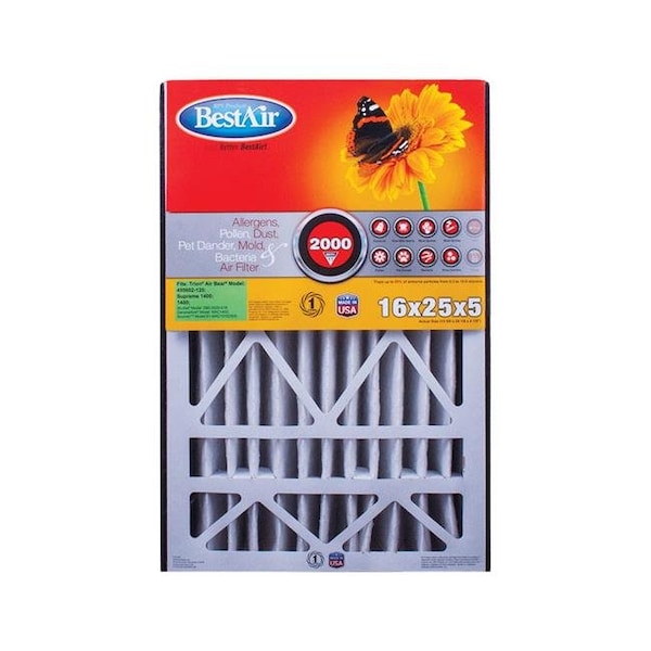 Bestair Bestair 4765947 16x25x5 . Pleated Air Filter- pack of 3 4765947 - main